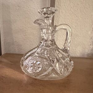 Vintage Libby Corinthian Cut Glass Cruet
